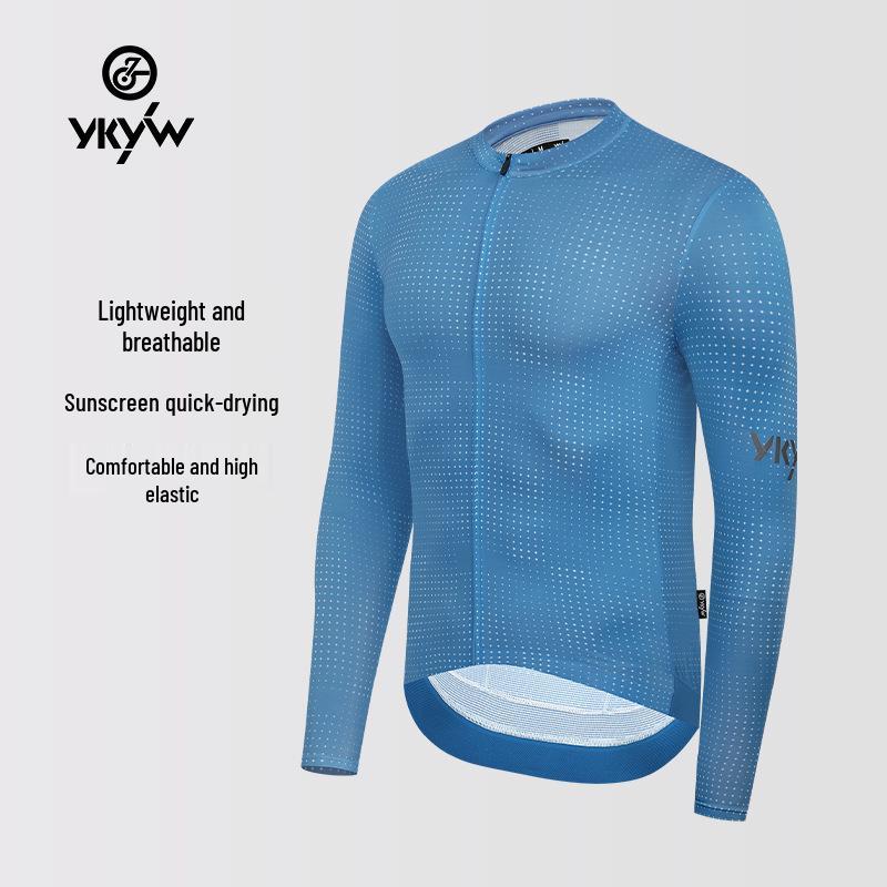 

YKYW2025 Men s Breathable Sweat-Wicking Long Sleeve Cycling Jersey 3XL