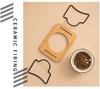 Non-Spill Raised Pet Bowl Set: Double Dog Bowl, Triple Cat Bowl, Anti-Tip Ceramic for Neck Protection