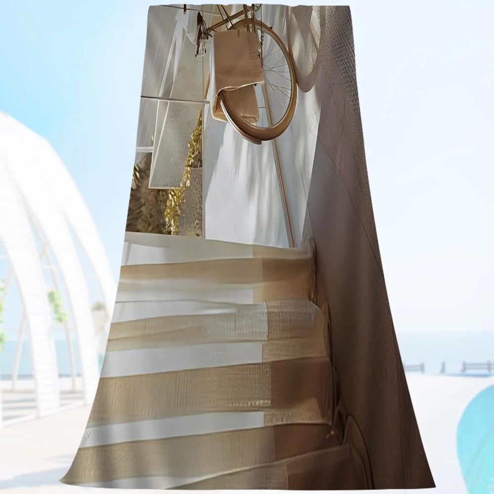 

Landscape Beige Big Microfiber Beach Towels Quick Dry Towel Sand Beach Towels Pool Towel For Travel Swim Pool Yoga W40*H60(CM)