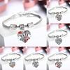 Exquisite Family Members Inlaid Colorful Rhinestone Love Heart Bracelet Gift For Loved Ones
