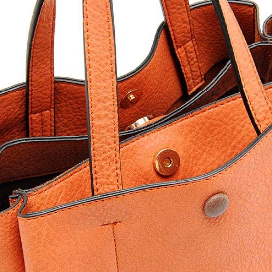 Tote Bag with Mini Bag for ARNO Actress Shoulder Daily Camel [FIRANO] 3-room 2-way Women, Mother's Day, LABEL, Tie-up, Handbag, Bag, Crossbody, 2-way,