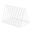 Rack Book Holder, Desktop Iron Storage Bookshelf Multifunction Triangle File Organizer Office