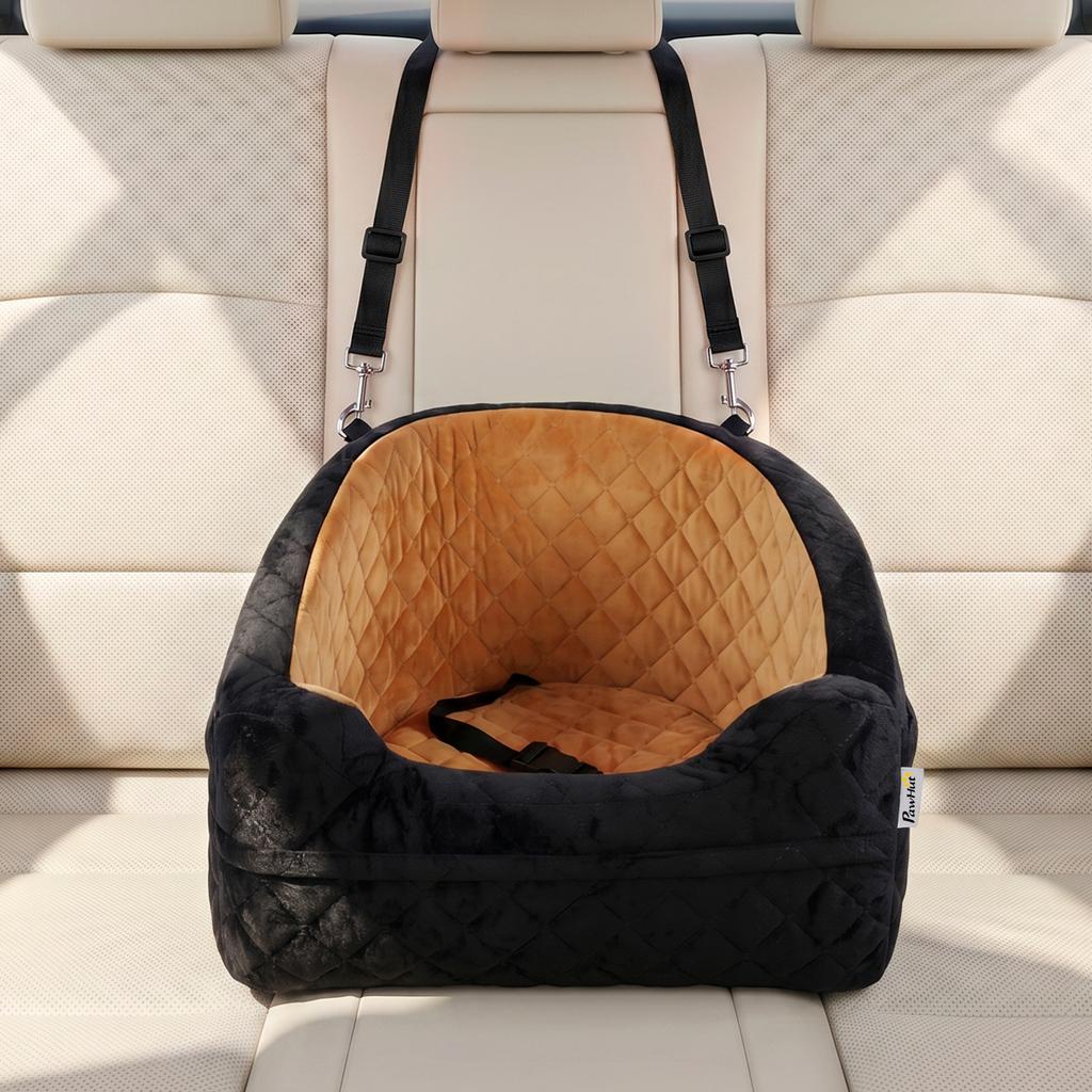 Dog Car Seat Detachable Washable for Small Breeds Under 10kg Brown