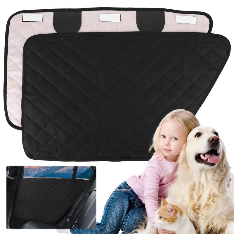 2Pcs Oxford Waterproof Car Door Protector Dog Vehicle Door Protector Washable Car Door Protect Mats for Car SUV Truck Dog Travel