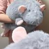 Simulation of Big Mouse Plush Doll Blue Gray Squid Mouse Doll Big Mouse Sofa Pillow Cushion