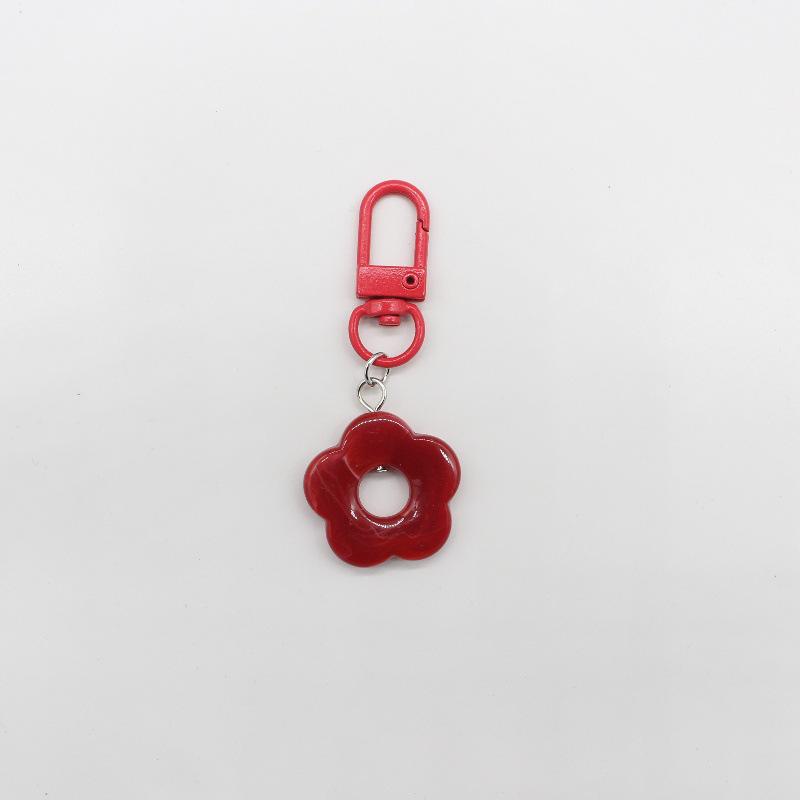 Trendiger blumenförmiger Schlüsselanhänger-Anhänger in Bonbonfarben für Damenhandtaschen