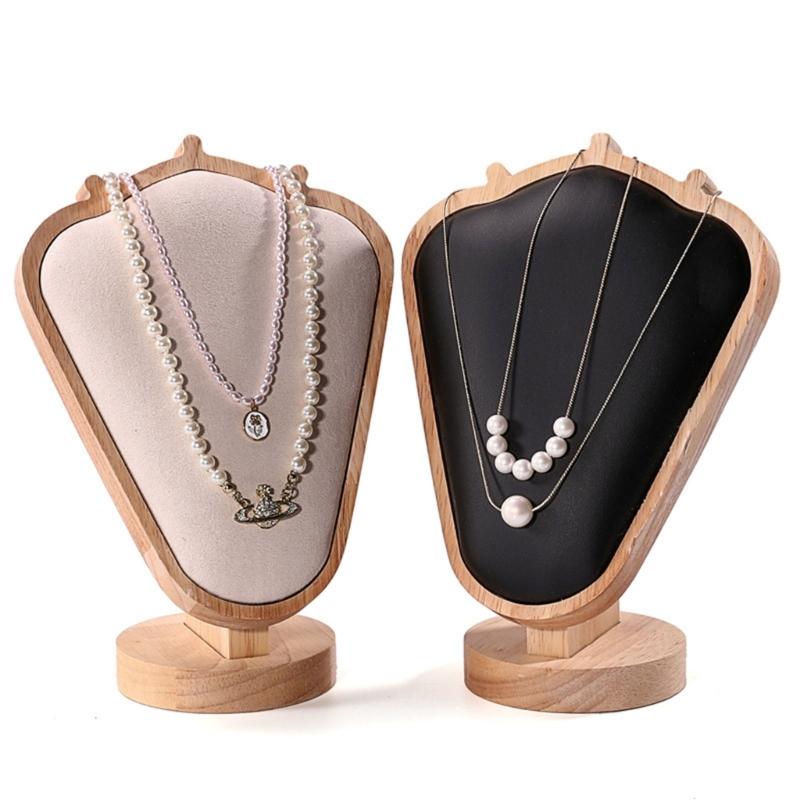 Elegant Goat Horn Shaped Jewelry Holder Rubberwood Crafted Jewelry Stand with Unique Goat Horn Layers for Jewelry Stores
