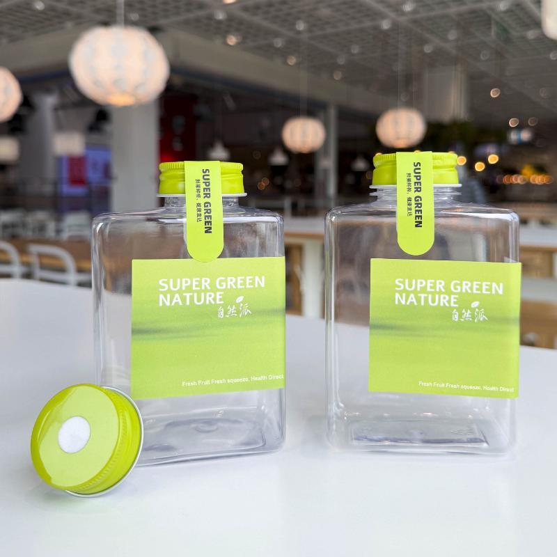 Empty Plastic Drink Containers Disposable 350/400/500ML Food Safe Bottles for Juice Liquor Birthday Party Supplies