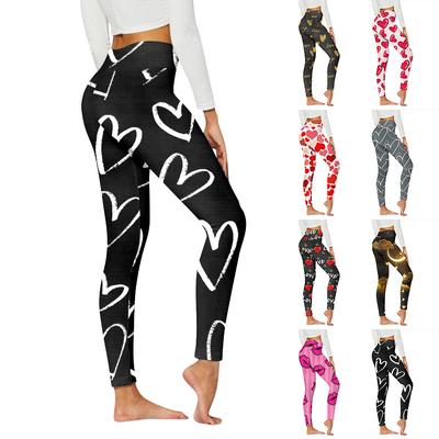 Damen Yoga-Leggings mit goldenem Mondmotiv, Stretch, für Fitness, Laufen, Fitnessstudio, Sport, aktive Hose