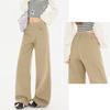 Beautiful Wardrobe Women's American Khaki Straight Wide-Leg Denim Jeans