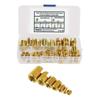 50pcs Gold Self Tapping Inserts M3-M12 Brass Slotted Thread Inserts Threaded Inserts Kit  Tool Set