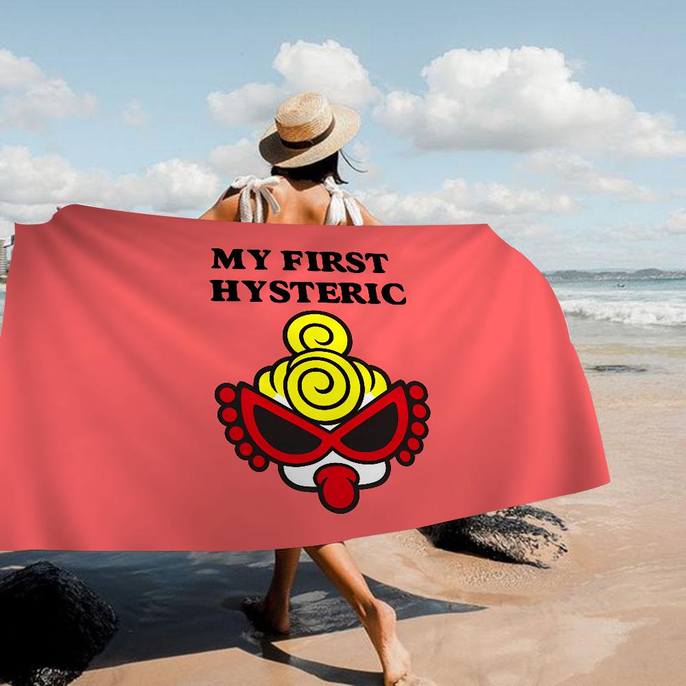 

Japan Fashion Hysteric Mini Microfiber Blanket Quick Drying Beach Towels Oversized Printing Super Absorbent Pool Towel Blanket W30*H60(CM)