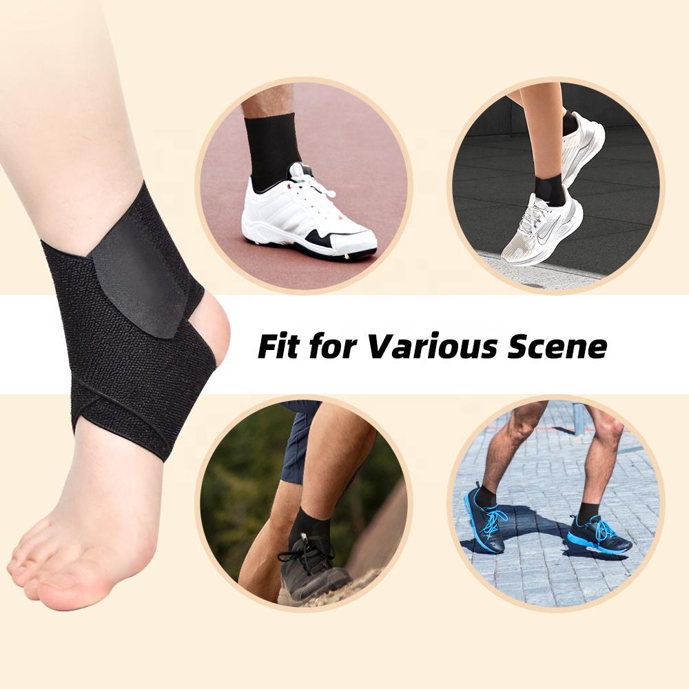 Adjustable Ankle Brace Support Sleeve for Sprain Recovery Relief - Compression Foot Protector Guard for Basketball, Sports