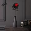 Decorative Faux Flowers Artificial Rose Flower Gothic Black Red Silk with Style Flower Decor Long Stem for Halloween Arrangement Home Wedding