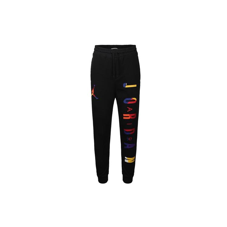 Air Jordan Rivals Loopback Colorful Alphabet Logo Sports Long Pants Black Men s CJ7884-010 L