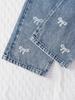 Cute and Sweet Bow Pattern Single-piece Girls' Casual Outdoor Trousers, New Spring/summer Arrival