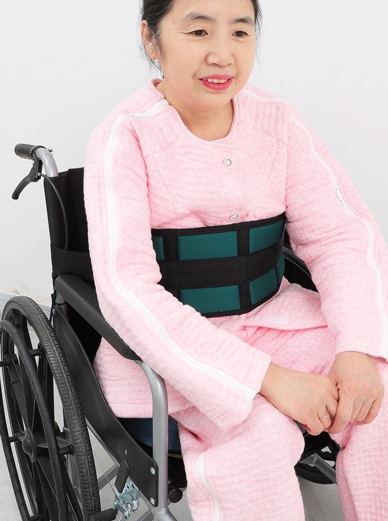Portable Restraint Strap for Frail or Unconscious Elderly in Wheelchairs