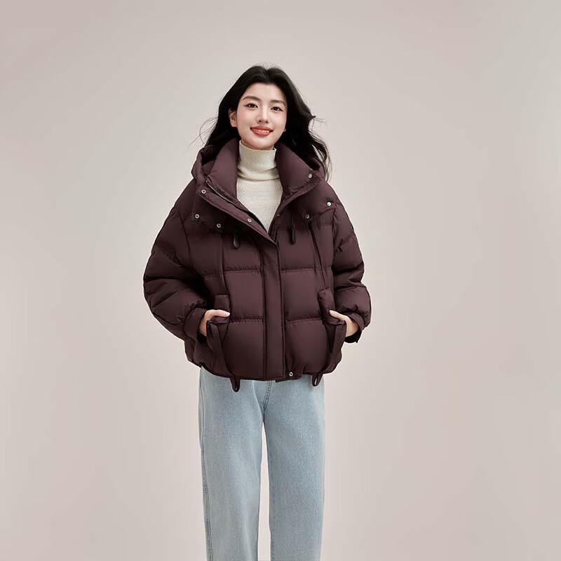 YAYA Women's Winter 2024 Hooded Short Puffer Down Jacket