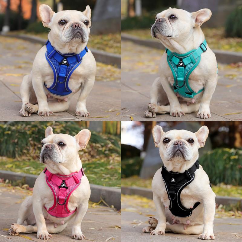 Adjustable Reflective Dog Harness Vest Breathable No-Pull Chest Strap Small Medium Large Dogs Outdoor Walking