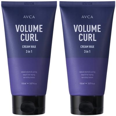 Avca 3 In 1 Volume And Curl Cream Wax 150ml 2pcs