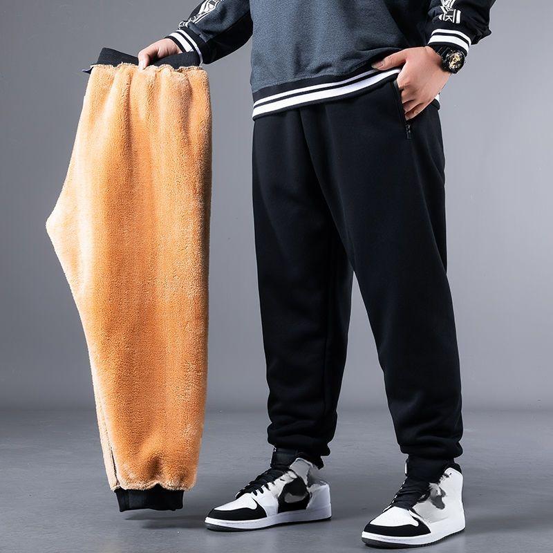 

10XL большие плюшевые повседневные брюки мужские теплые брюки-карго мужские зимние теплые плюшевые брюки уличные утолщенные свободные брюки 9XL