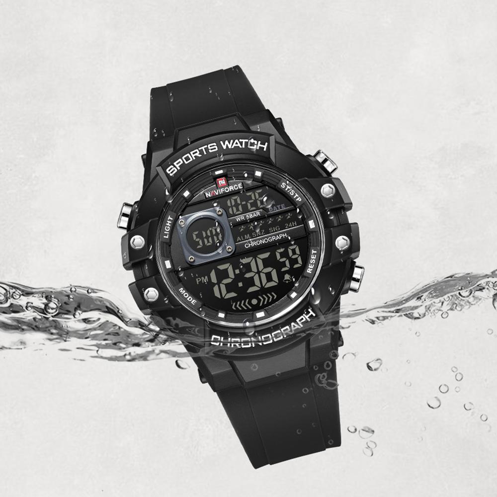 NAVIFORCE Sports Digital Watch for Men Boy Chronograph Calendar Date Alarm Waterproof 50m Night Pattern Men Casual Watch NF6102