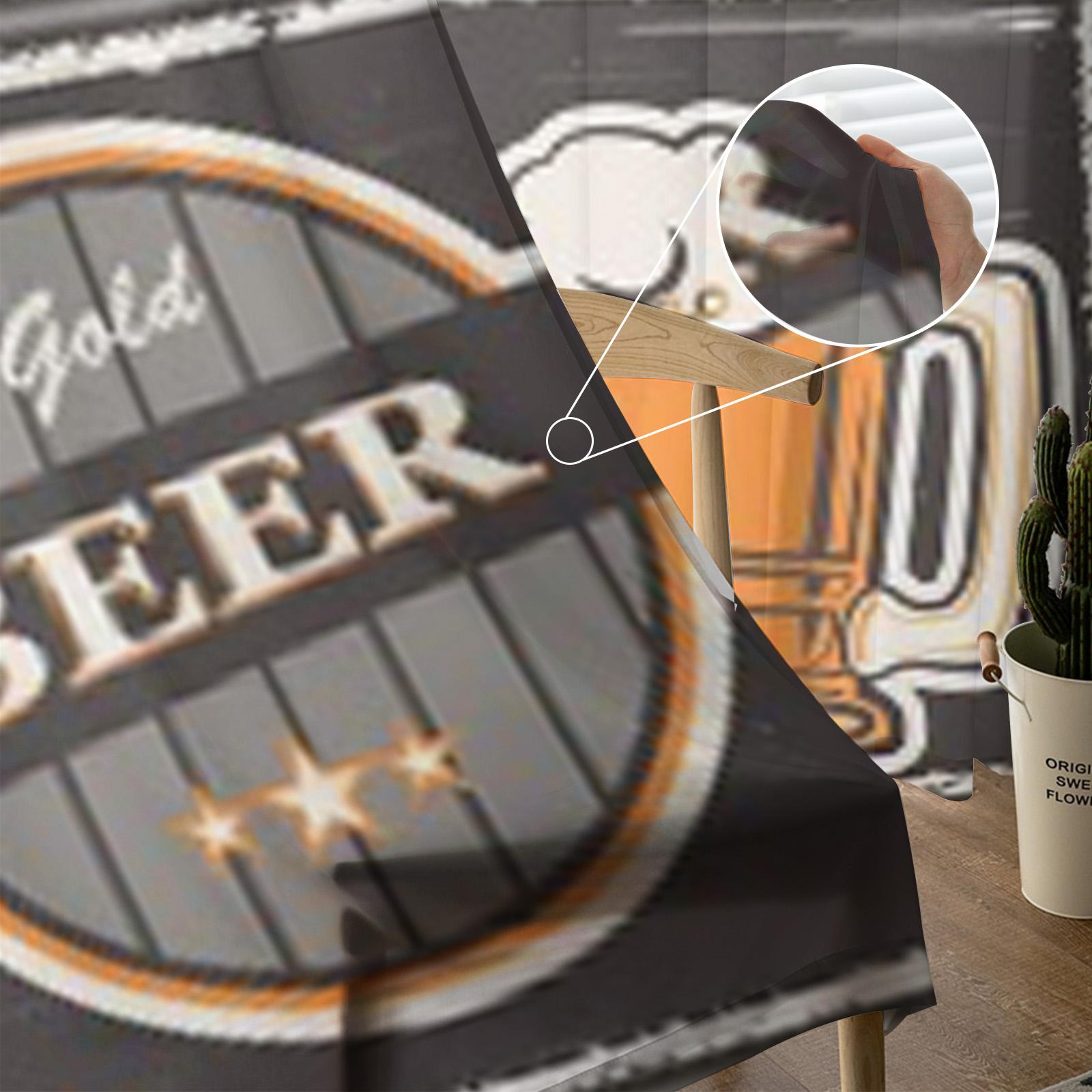 Стакан пива Эмблема Прозрачные шторы для гостиной Прозрачный тюль Оконные украшения — фото 4