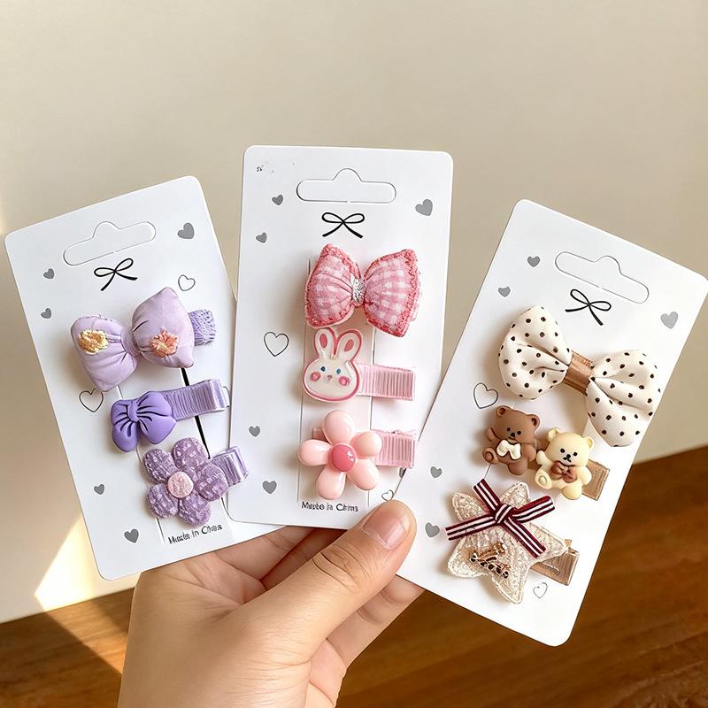 Adorable Bear Hair Clips & Bow Hairpins for Women: Cute Animal Cartoon Accessories