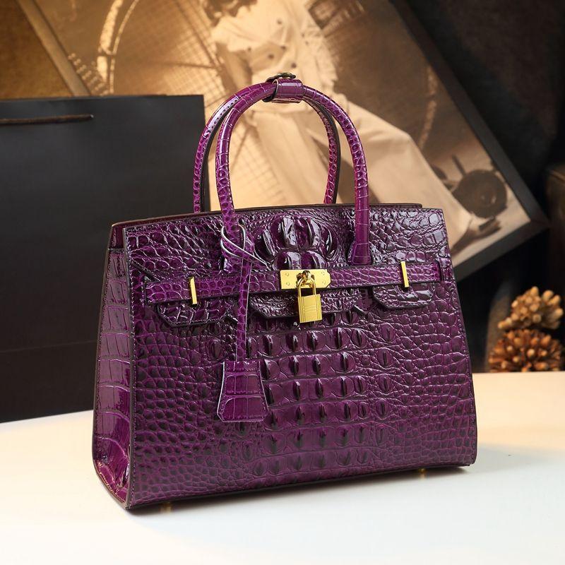 Dámská velkokapacitní taška Business Lock platinová taška vzor krokodýl kůže dámská taška kabelka do ruky na jedno rameno