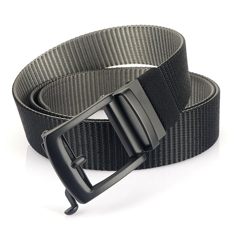 

Two-color Rotating Automatic Buckle Nylon Belt Universal Outdoor Work 120cm черный серый