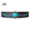 Boho Hat Accessories Ethnic Style Cowboy Band, Durable PU Leather Embroidered Embroidery Strap Strap, Adjustable Decorative Belt for Wide Brim
