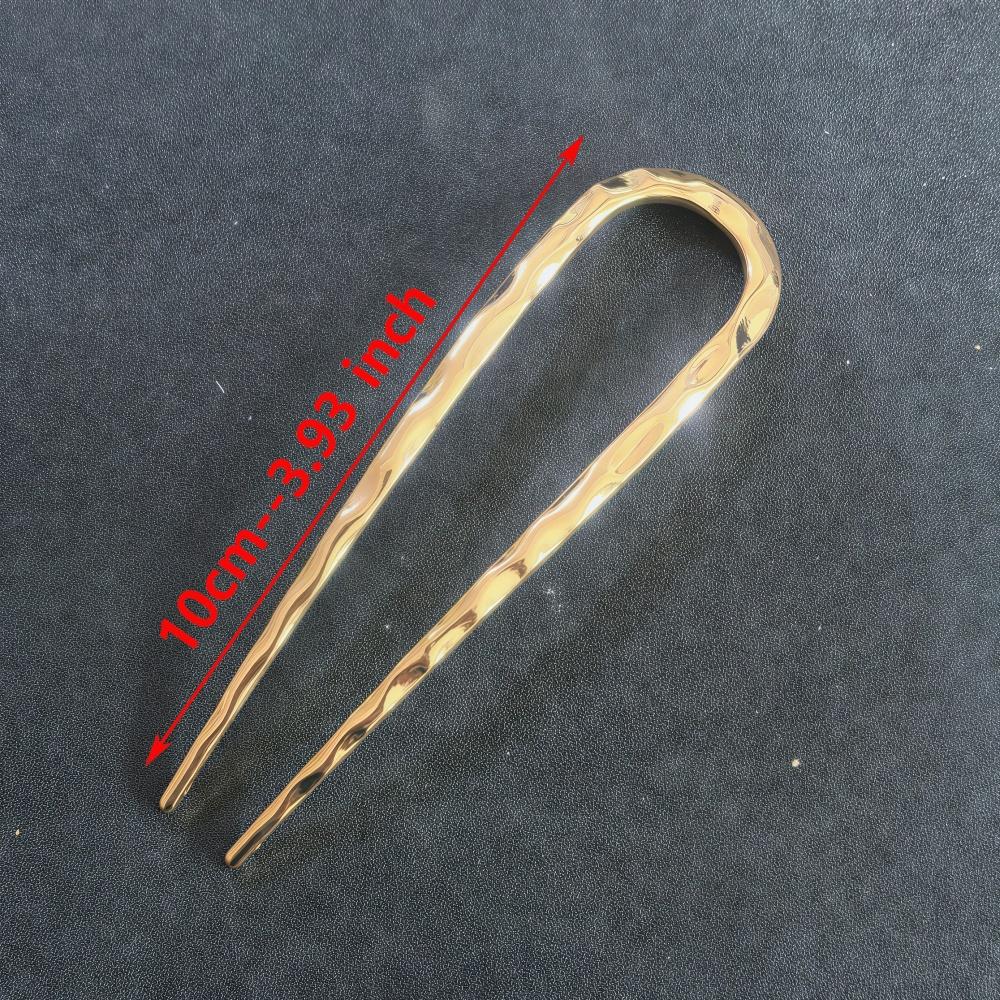 Vintage Metall U-förmige Haargabel Mode Geometrisch Unregelmäßig Legierung Haarspangen Clips Kopfschmuck Damen Mädchen Einfache Haarstäbchen Geschenke