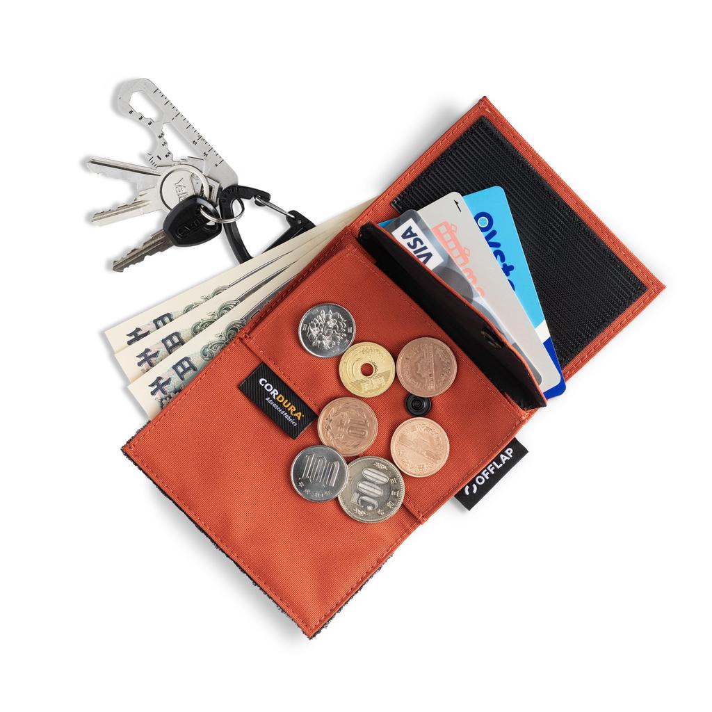 KeyWallet Lightweight Wallet Orange [OFFLAP] Commuters' Tri-fold -