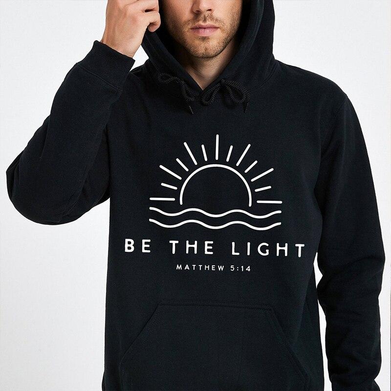 Sei das Licht Mattmew 5:14 Bibel Vers Frauen Hoodie Lose Pullover Trendy Sonnenschein Ostern Kleidung Jünger Jumper Dropshipping
