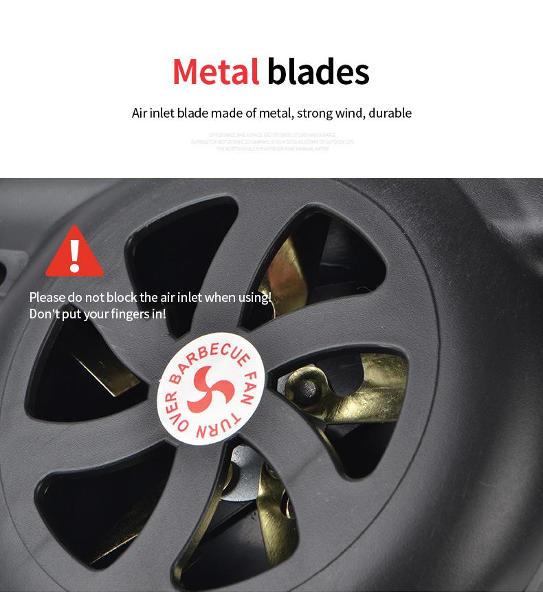 Kochen im Freien BBQ Fan Tragbarer Handkurbel Fan Luftgebläse Grill Picknick Camping Herd Zubehör Grill Feuer Blasebalg Werkzeuge