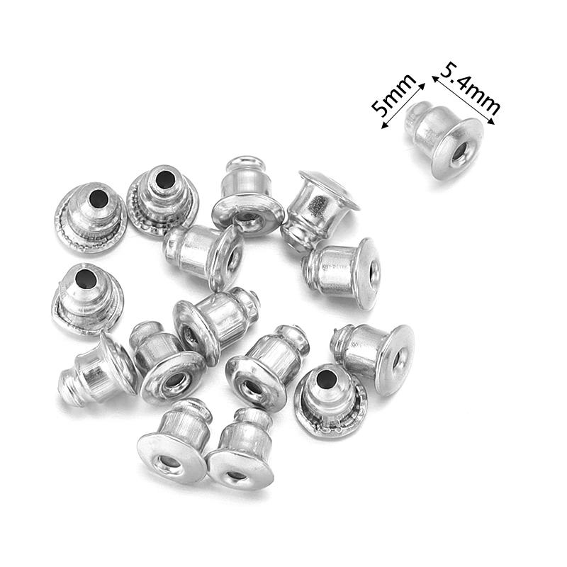 100pcs/Lot Rubber Ear Backs Stopper Earnuts Stud Earring Back Supplies For DIY Jewelry Findings Making Accessories Wholesale