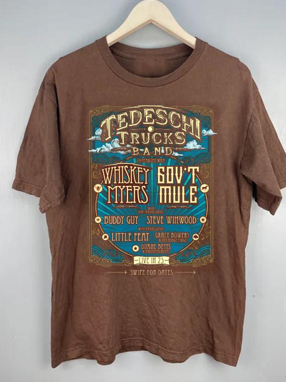 Tedeschi Trucks Band 2025 Tour T Shirt Dark Chocolate All Size S-5XL HH968 Unisex T-Shirt M