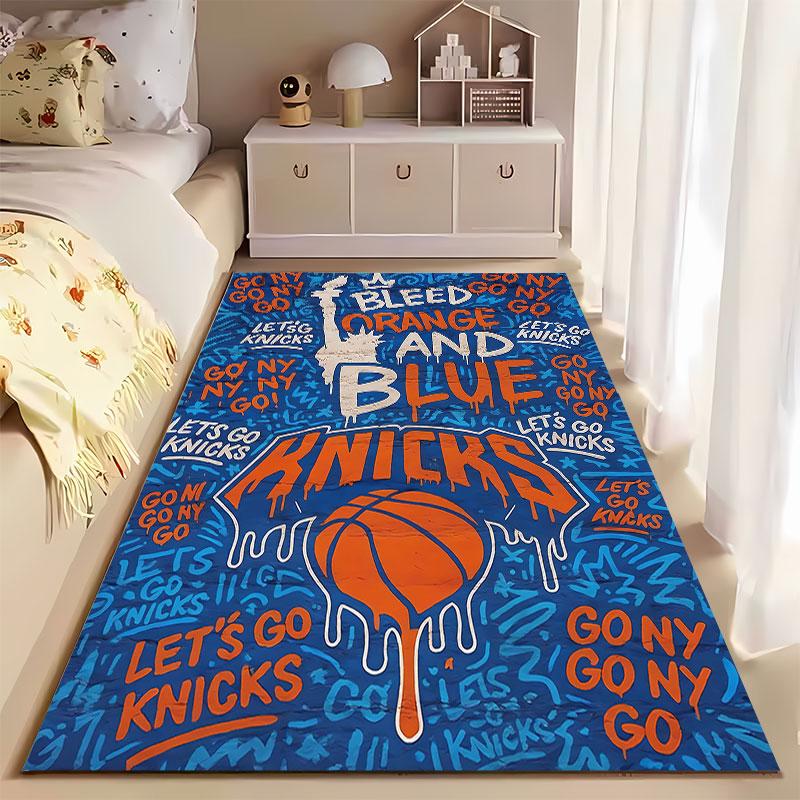 Knicks Basketball Fan Carpet Suitable As a Non-slip Mat for the Living Room or Bedroom Sofa
