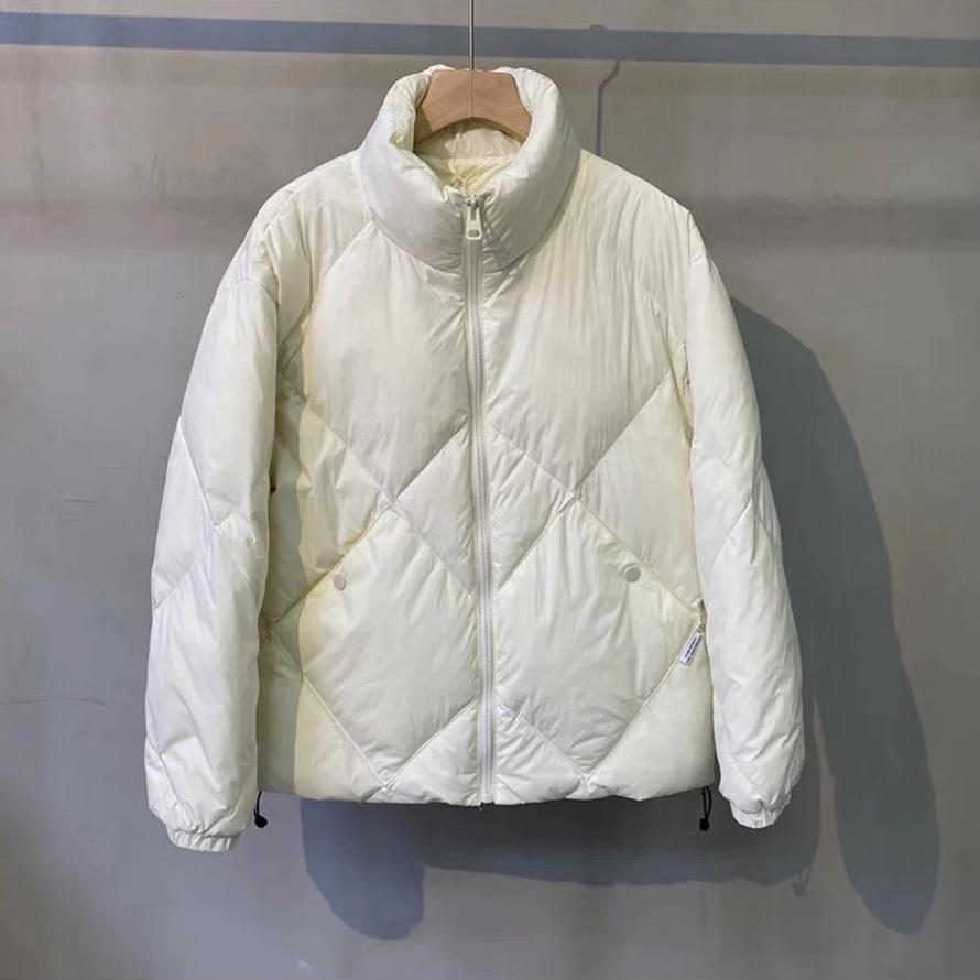 Winter 2023 Solid Color Stand Collar Down Jacket – Unisex 3D Cut, Thickened Coat