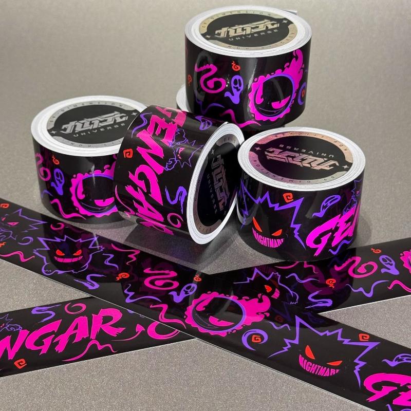 

1 рулон ленты из синтетической бумаги DIY Pokemon Gengar декоративная лента для коллажа, журнала, скрапбукинга, поделок, маскировочная лента, наклейки