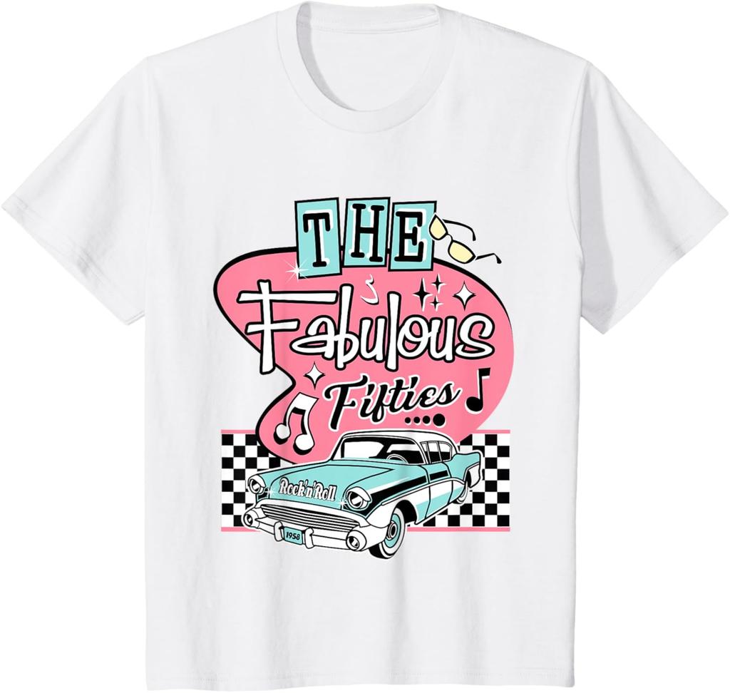 50er Rockabilly Vintage 1950er Kleidung Für Damen Herren Sock Hop T-Shirt