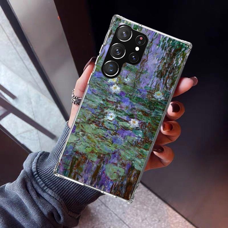 

Claude Monet Garden Lotus Bridge Phone Case For Samsung Galaxy S23 S24 S25 Edge S26 Ultra S22 + S21 Plus S20 FE Cover Silicone P Samsung S23