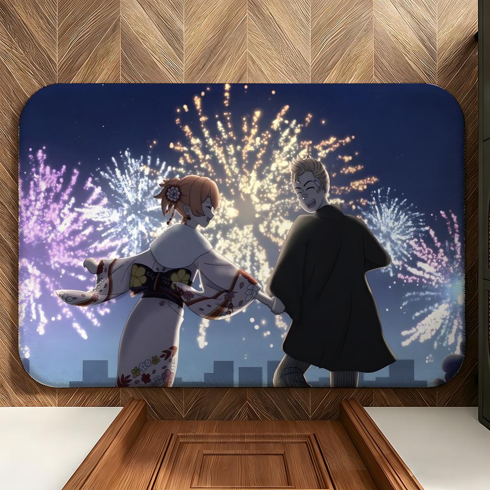 Anime M-My Dress-Up D-Darling Floor Mat Soft Flannel Floor Mat  Suitable for Entryways, Living Rooms, Bedrooms, and Bathrooms