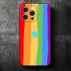 Rainbow Gradient Love Desgin Soft Phone Case for iPhone 16 16E 17 Air 15 Pro Max 14 Plus 13 Mini 11 12 7 Black Cover Back Shell