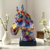 Home Living Room Entrance Bedroom Desktop Transfer Horse Head Ornaments Resin Crafts Creative Boutique Housewarming Gift