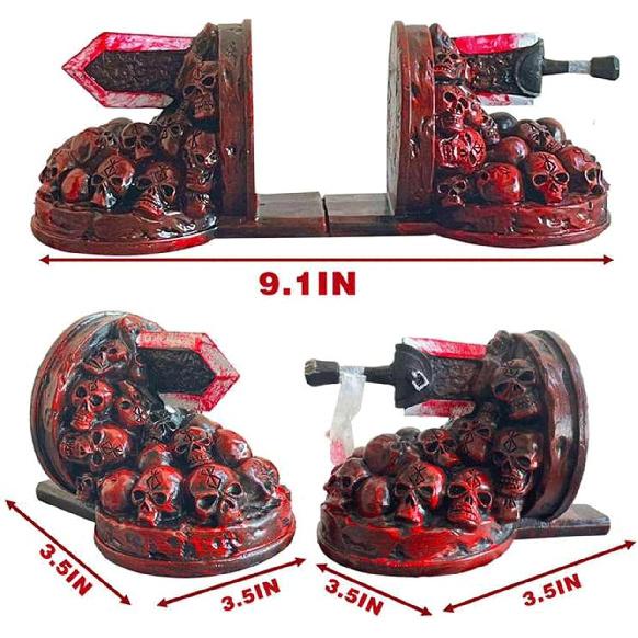 Berserk Bookends Fine Engraved Resin Book Stopper Dragon Slaying Bookshelf, Resin Non-Slip Suitable for Reading Desk Decor