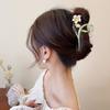 Vintage Pearl Metal Lily Wer Grab Claw Ladies Elegant Ponytail Clip Hairpin Headwear Girls Fashion Hair Accessories