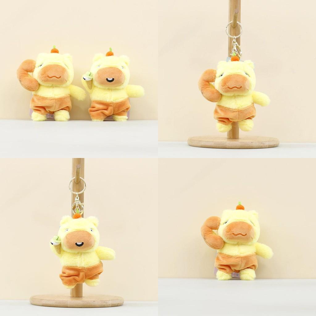 Plush Toy Capybara Cartoon Doll Backpack Pendant Keychain Children Gift Holiday