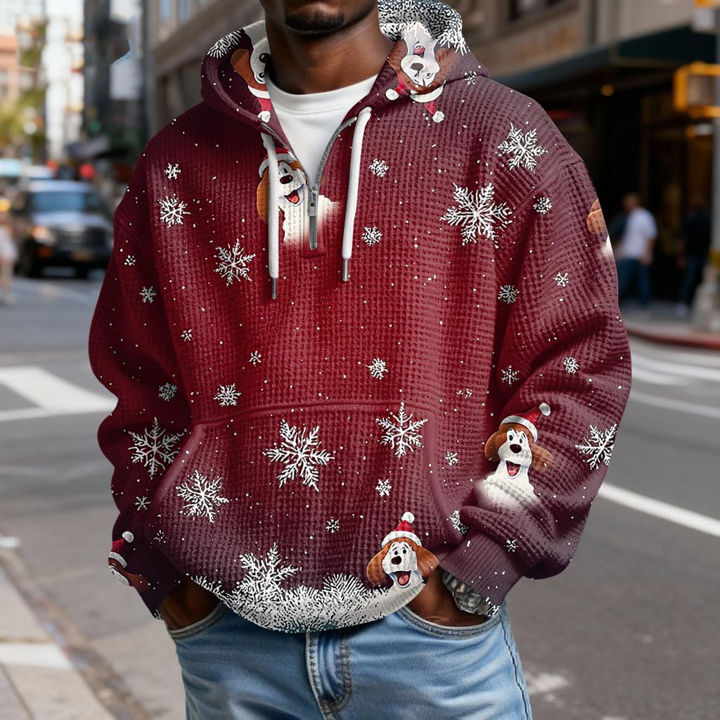 Pánská ležérní jednobarevná mikina s kapucí na zip s dlouhým rukávem, každodenní ležérní tričko s dlouhým rukávem na zip