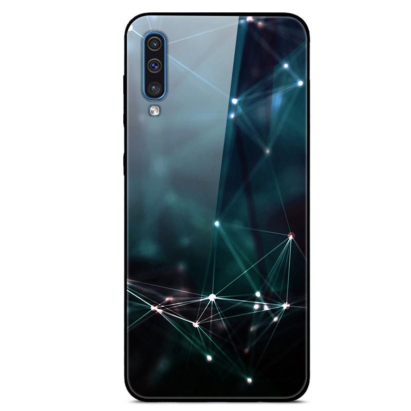 For Samsung A50 Case A51 Tempered Glass Planet Space Cover Glass Back Case for Samsung Galaxy A50S A51 A50 A 50 Fundas Coque